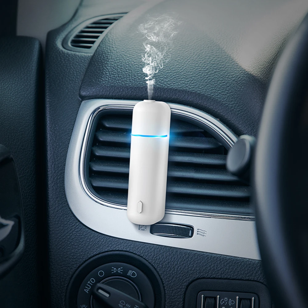 SCENTA Custom Ultrasonic Rechargeable Fragrance Car Freshener Vent Clip,Luxury Mini USB Car Air Freshener Vent Clip