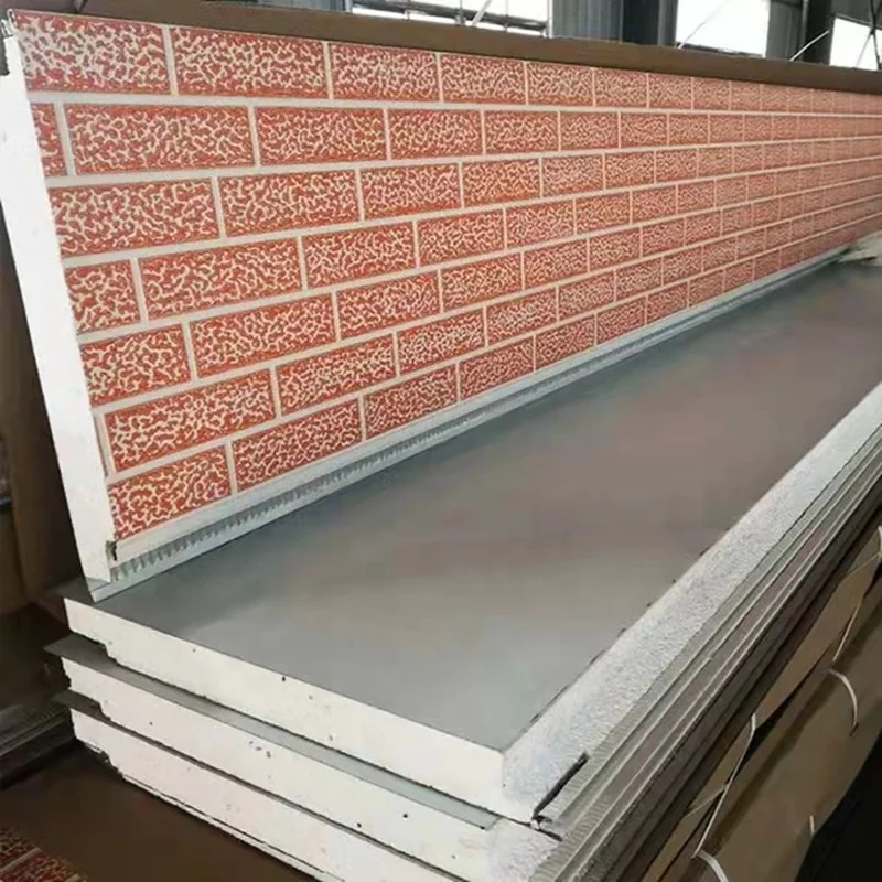50mm Decorative wood   Exterior  Wall Board EPS Foam Brick Sandwich Panel for Prefarb House