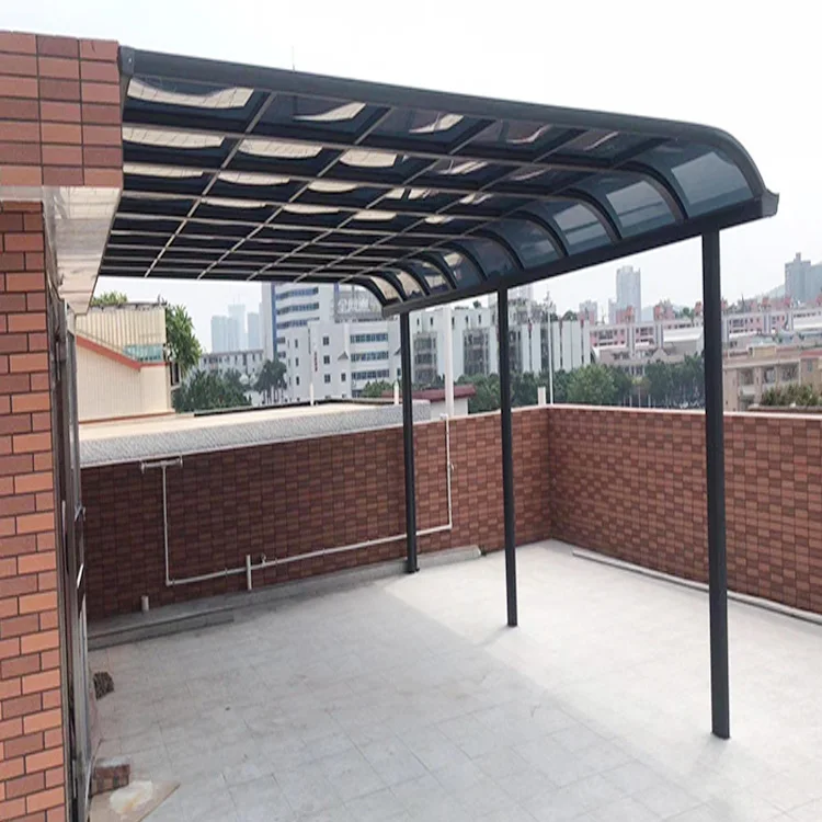 Light Weight Strong Impact Abrasion Resistant 3mm brown Polycarbonate Cover Protector Sheet for Carport Roofing