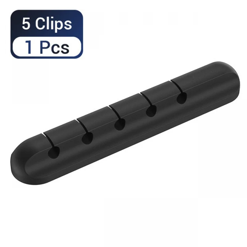 3-5-7 holes Desk Headphone Cord USB Winder Management Silicone cable clip holder wire organize