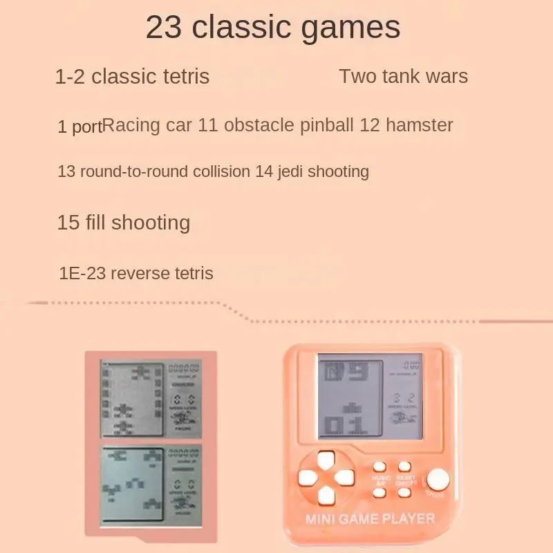 Cute Many Colors Mini Children Retro Nostalgic Toys Stand Alone Handheld Game Console Game Console Keychain