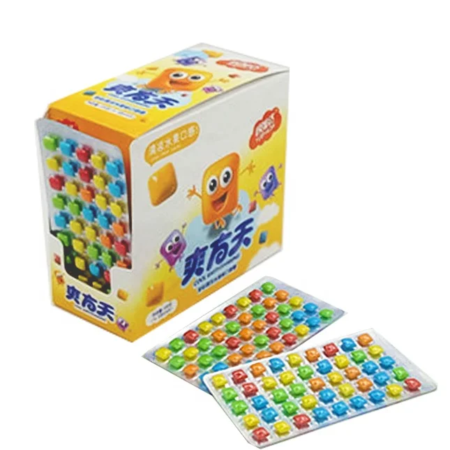 Chinese Factory Rainbow Fruity Mini Crispy Bubble Gum