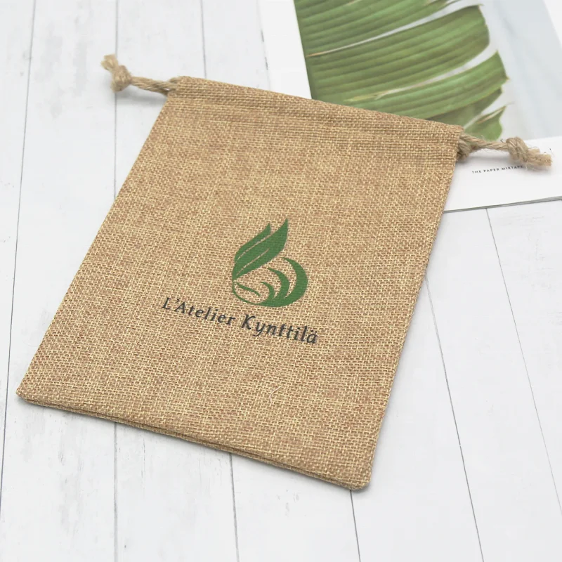 Burlap Drawstring Jute Gift Gunny Pouch Wholesale Online Reusable Bags with Logo Soft Pouch Packaging 100% Cotton Gift & Craft