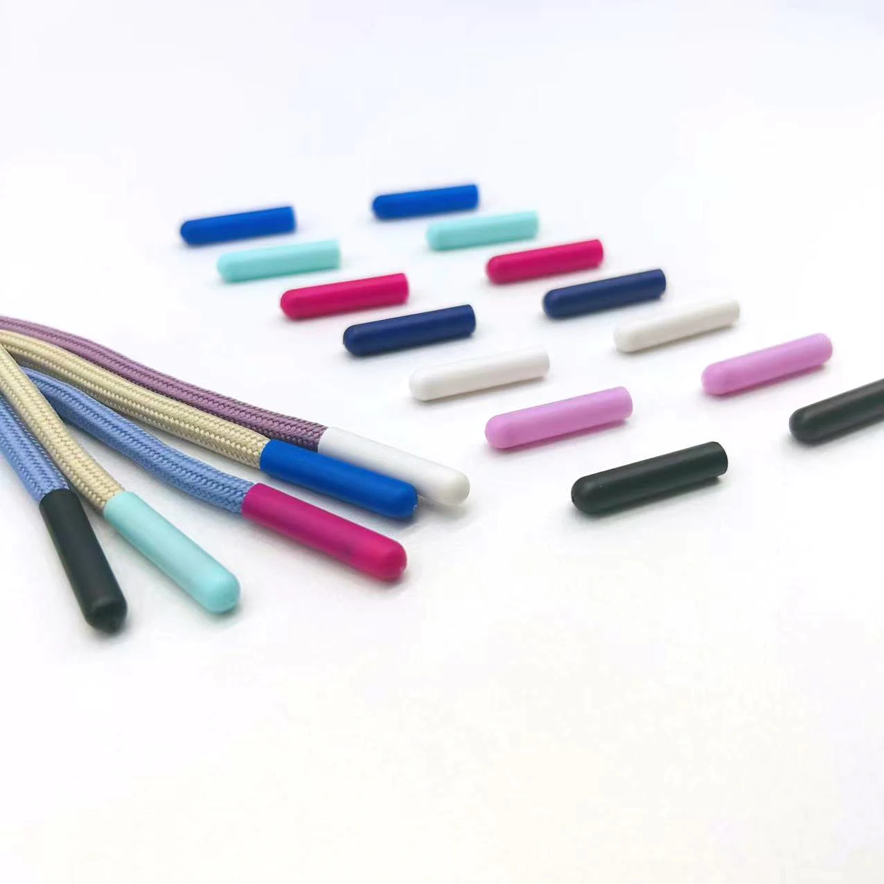 Factory wholesale high quality plastic aglets shoelace trousers waist rope hoodie pull rope plastic tip