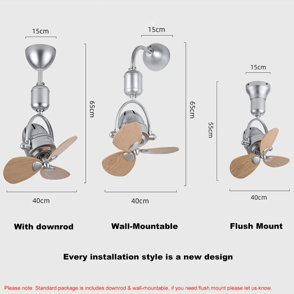 stylish Luxury High Quality  Silver Remote Control Antique Electric Oscillating Ceiling And Wall Fan