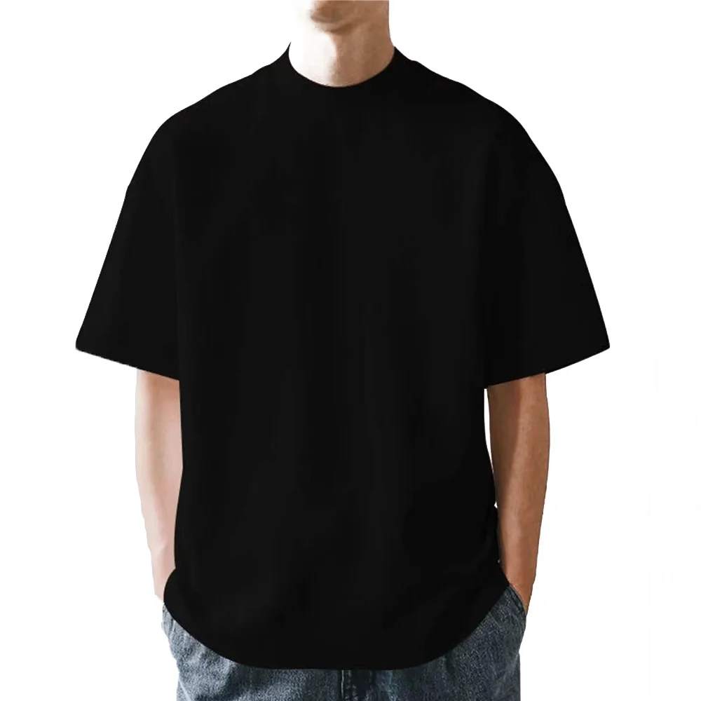 Wholesale clothing print tshirt Custom Puff Printed 400 gsm t-shirt for men 100% Cotton Heavy Weight Plain white oversized tsh