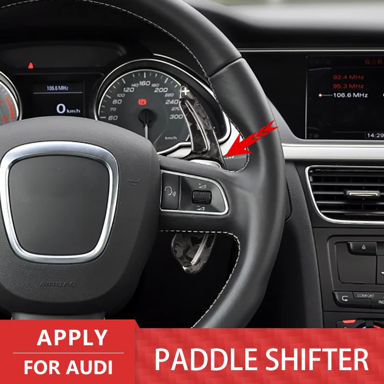 ES Carbon Fiber Interior Accessories Steering Wheel Shifter Paddle Shift For AUDI A4L A5 A6L A8 Q7 S5 S6 RS6 Car Accessories