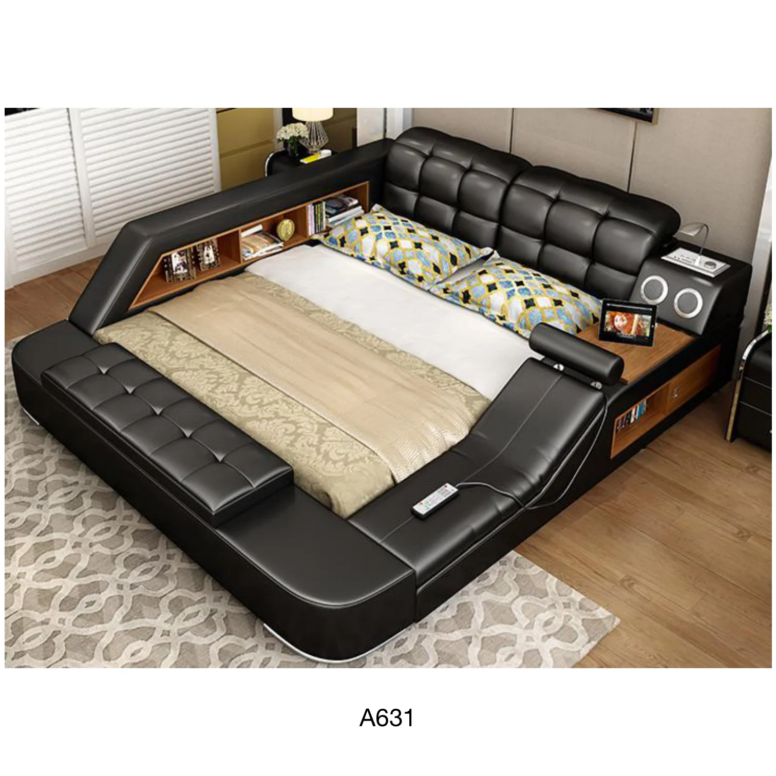 Wood Bedroom Set Furniture Room Double King Size Modern Bed Frame