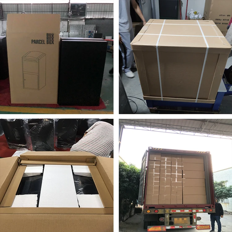 Modern Outdoor Secure New Design Wall Mounted Courier Parcel Drop Box in Wrought Iron from Garden parcel box