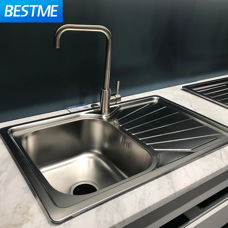 Pressed Stainless Steel Kitchen Sink Factory Price Single Bowl Counter top Kitchen Sinks
