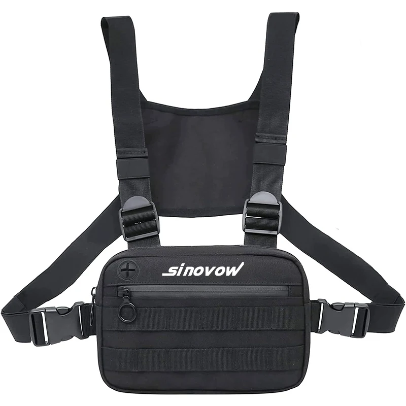 Custom Tactical Outdoor Sports Utility Chest Bag Lightweight Oxford Running Chest Pack Vest For Men