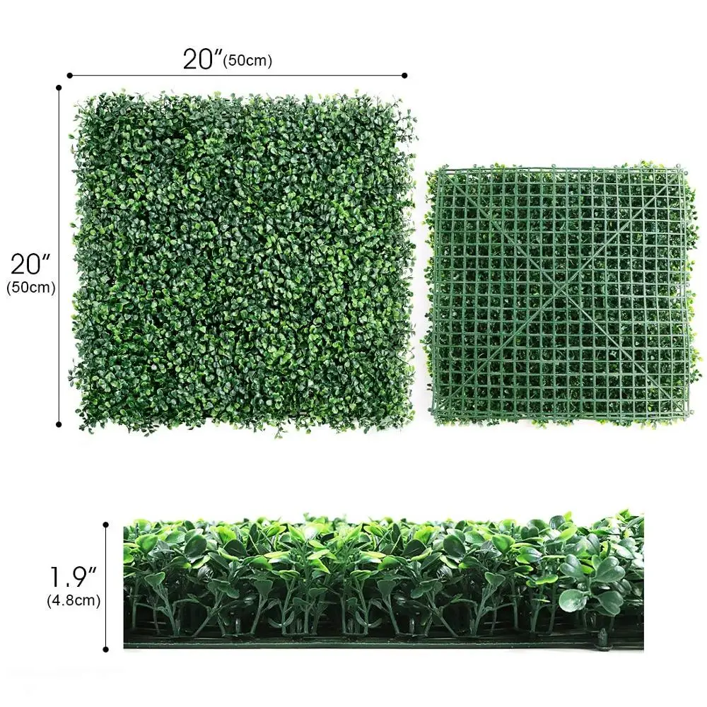artificial boxwood hedge privacy fence screen greenery panels