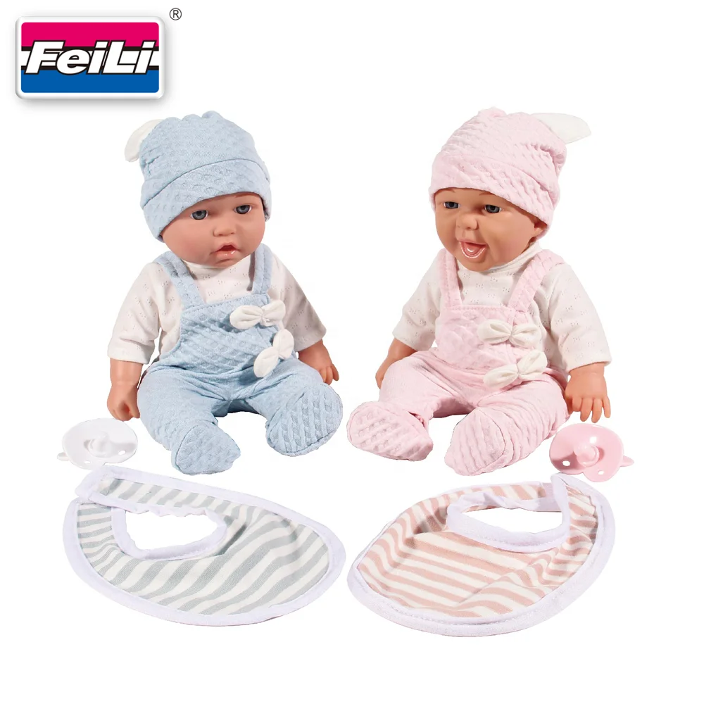 Dollri Starri ODM Custom and Wholesale Pink and Blue 12' Twins Vinyl Baby Dolls Set Doll Set toys for Kids Twins Dolls