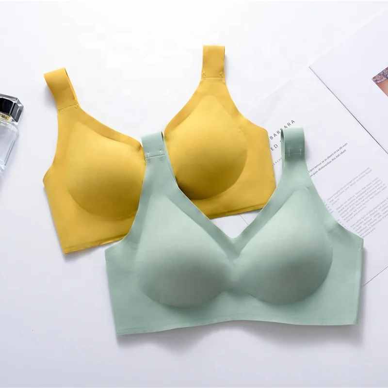 Low Price Wholesale Women Comfort Wireless Latex Sports Sleeping Seamless Bra With Removable Pads