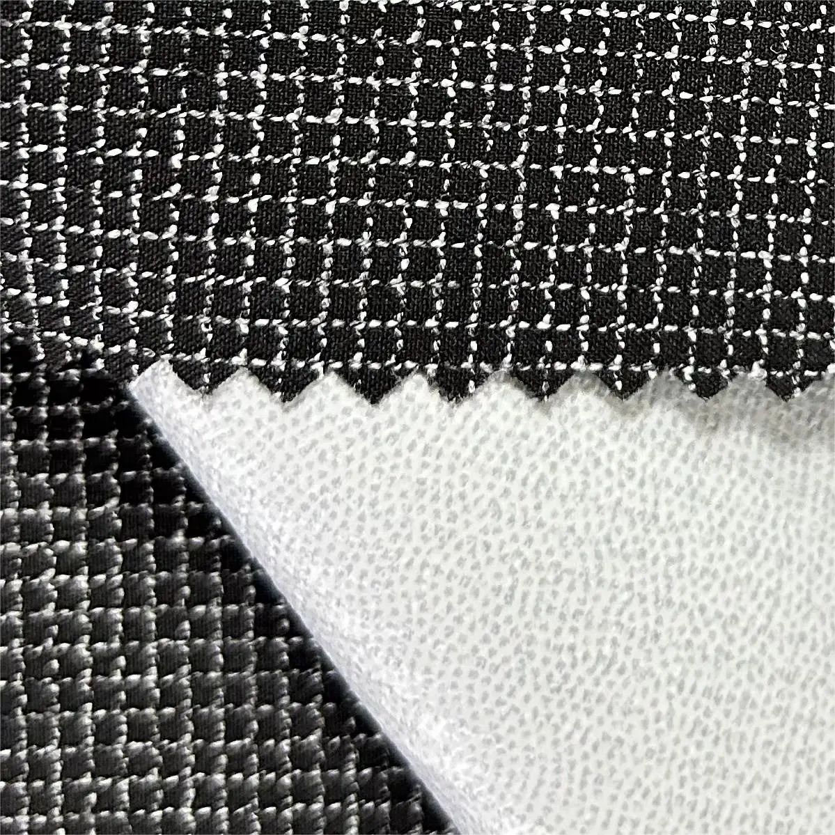 HOT SALE 92%Polyester/8%Spandex 100D melange 4 way stretch fabric+milky TPU water repellent used for GARMENTS & SHIRTS