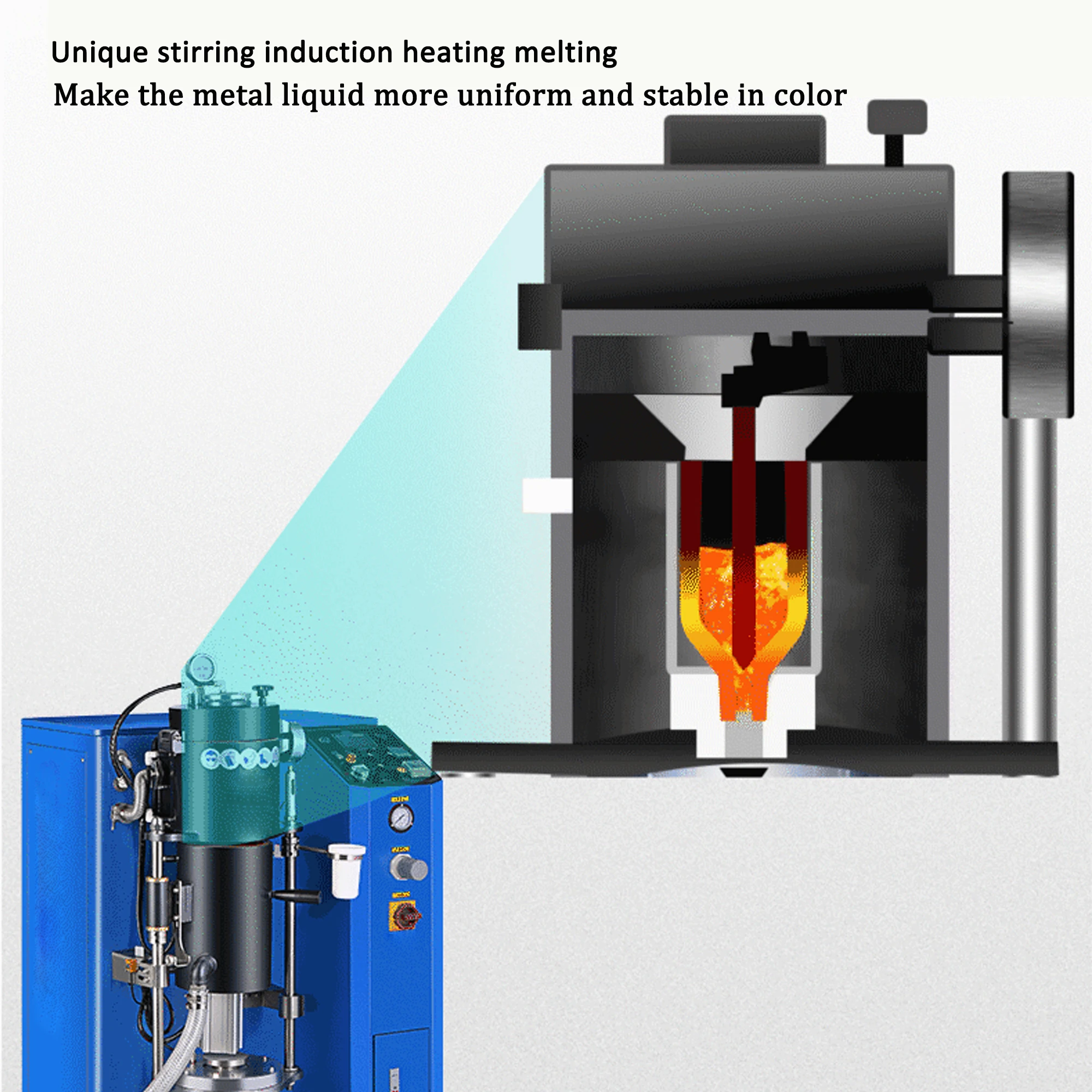 rotating centrifugal metal gold silver vacuum casting machine for jewelry