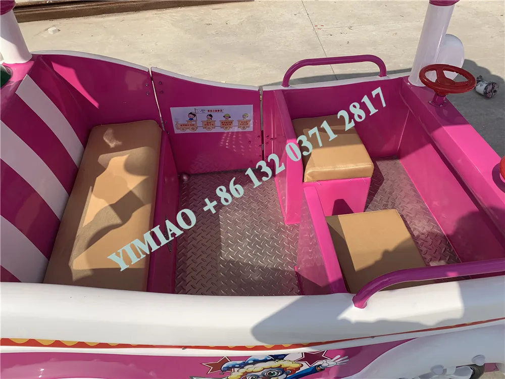 2024 new design Kids Rides Mini Clown Attraction Tourist Amusement Park Trackless Train For Sale