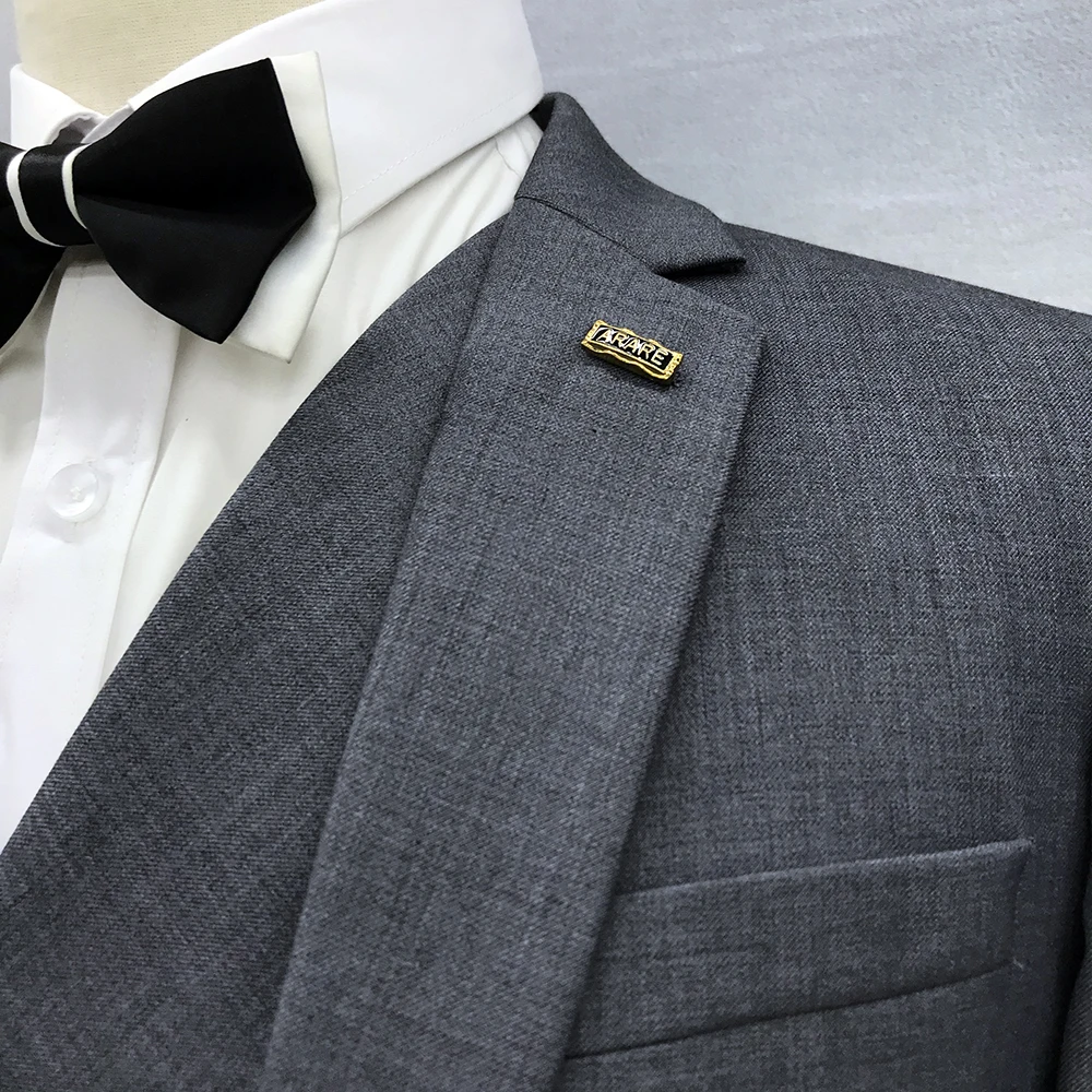 2023 African Trajes Para Hombre Peaked Lapel Turkish 3 Piece Black Coat Pant Men Suit Jackets