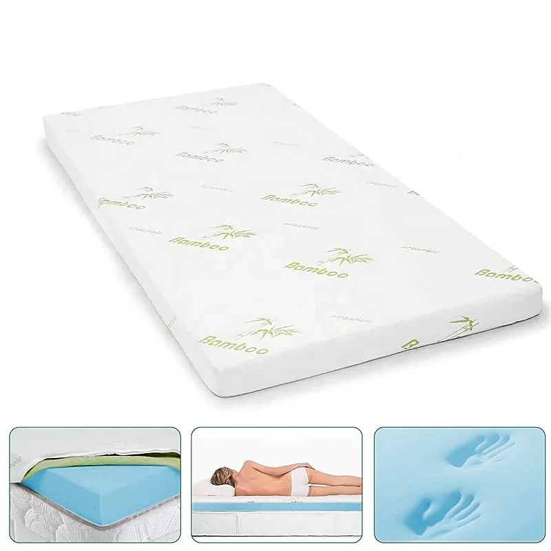 Bamboo Cover  Memory Foam Foam Mattress Topper
