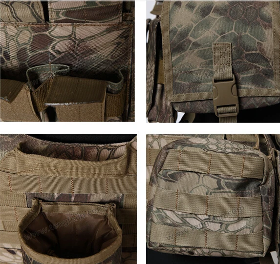 Outdoor Molle Tactical Vest with Pouches Camouflage Vest