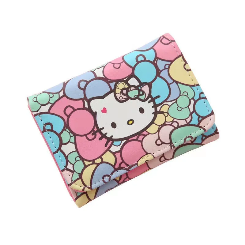 Kitty Short Women Wallets Zipper Purse Luxury Trendy Girls Coin Purse Cute Card Holder PU Leather Wallets