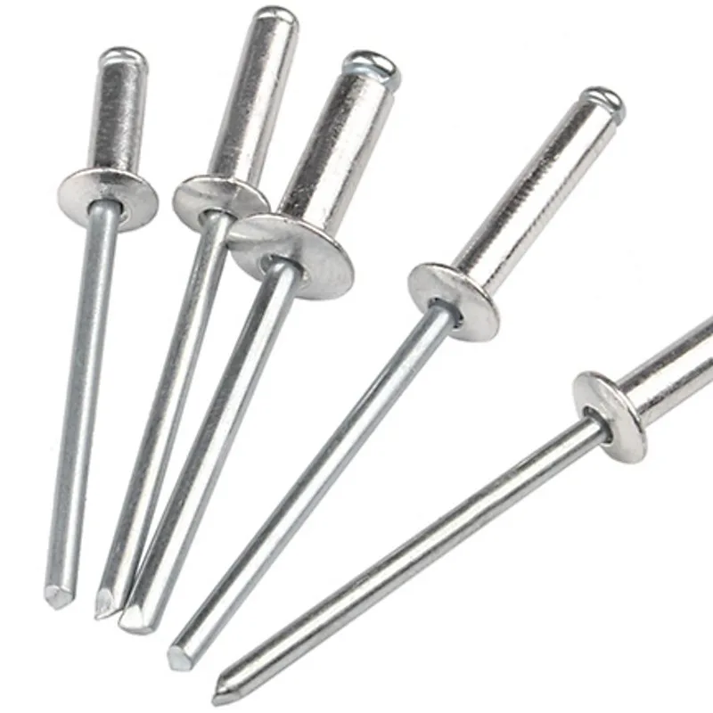 Open Type M2M3M4M5M6 Aluminum Iron Blind Rivet with round Flat Dome Head Small Pull Screw in Brass and Metal DIN Standard