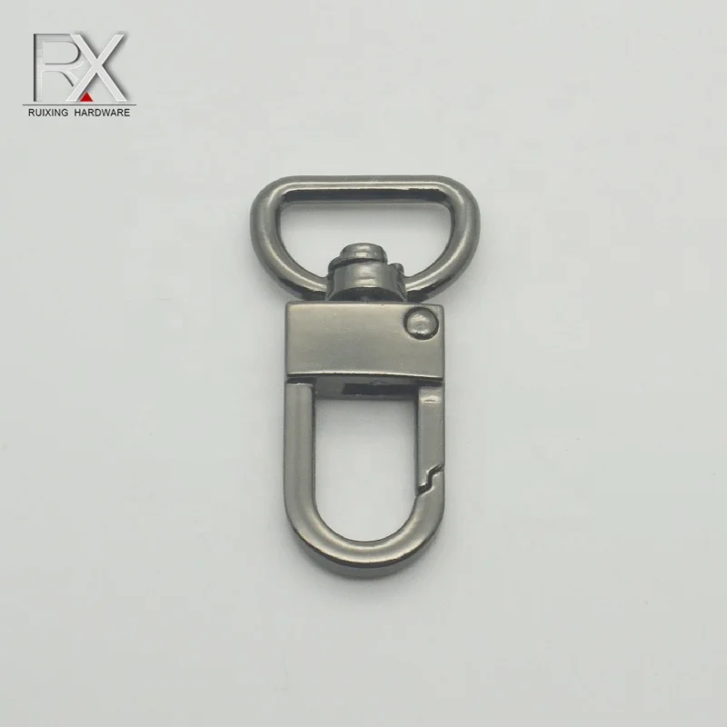 zinc alloy metal snap hook clasps spring dog leash clip buckle rainbow strap buckle for dog leash 15 mm D ring snap hook for bag