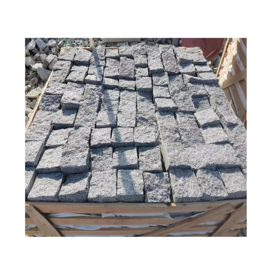 outdoor dark grey granite paver for driveway cheap paving stone