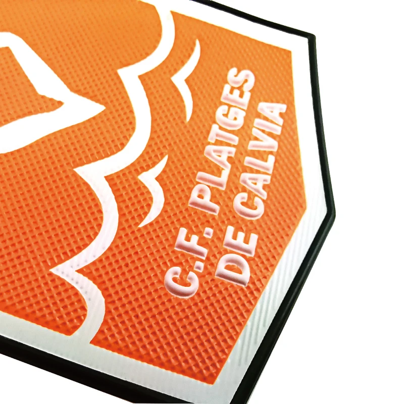 Customized ECO Soccer Uniform Patch Printing Branding Iron On TPU Embossed Patch for Sports Wear