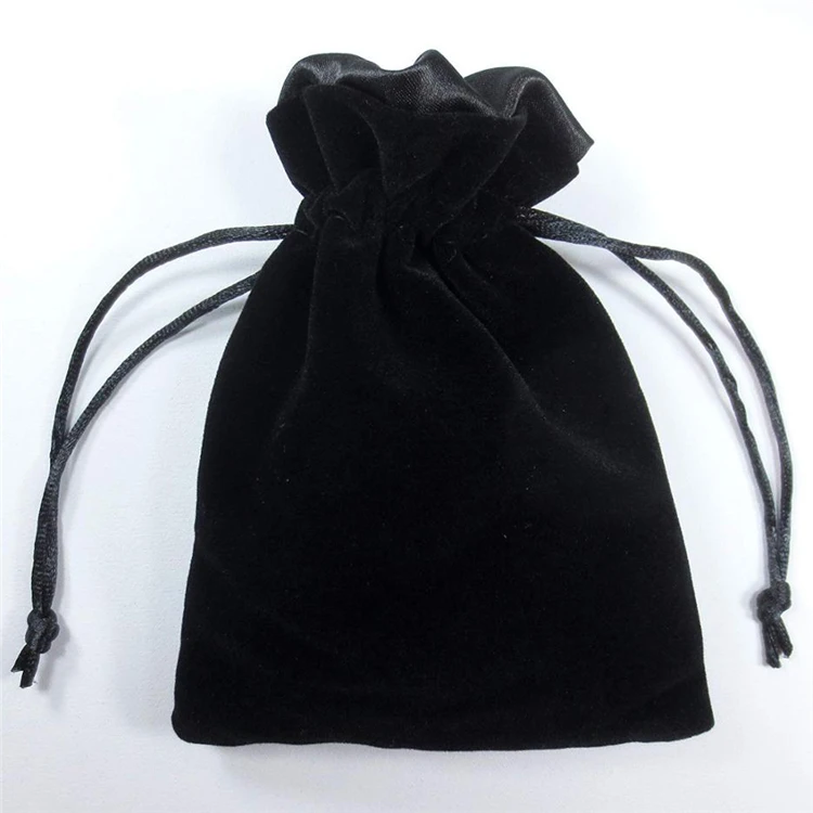 Promotional Drawstring Velvet Packaging Fabric Gift Bags Custom Logo Printed Drawstring Bag