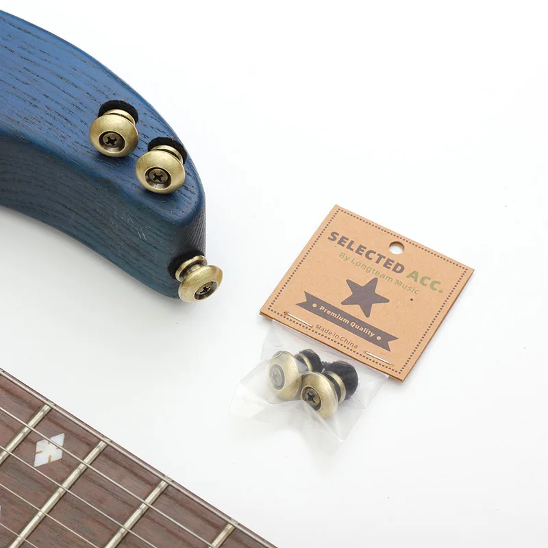 Brass Guitar Strap End Pin Guitar And Bass Accessories Ukulele Strap Button Chrome Hardware