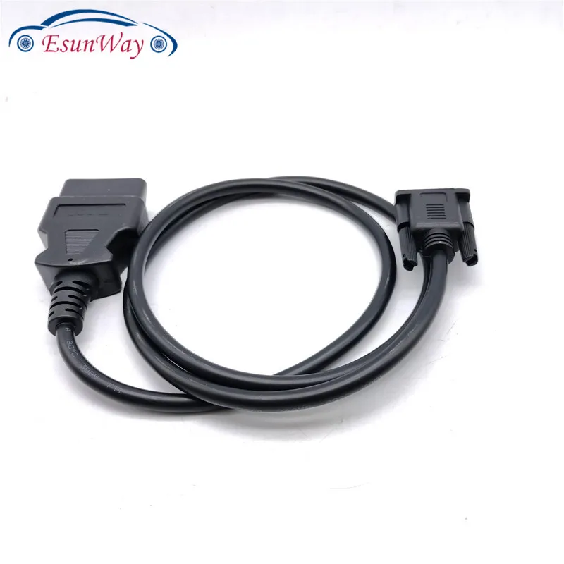 OBD 2 Cable 16 Pin To DB9 Female Serial Port RS232 Adapter Connector Car Cable 1.13 Meter 16PIN TO DB9 Serial RS232 OBD2 CABLE
