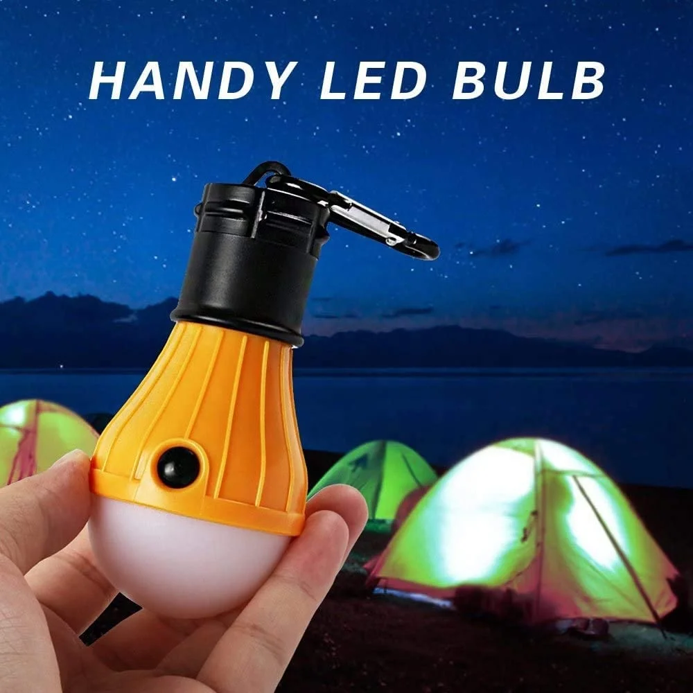 tent lamp portable led light 4 packs clip hook emergency lights tent lantern bulb camping equipment