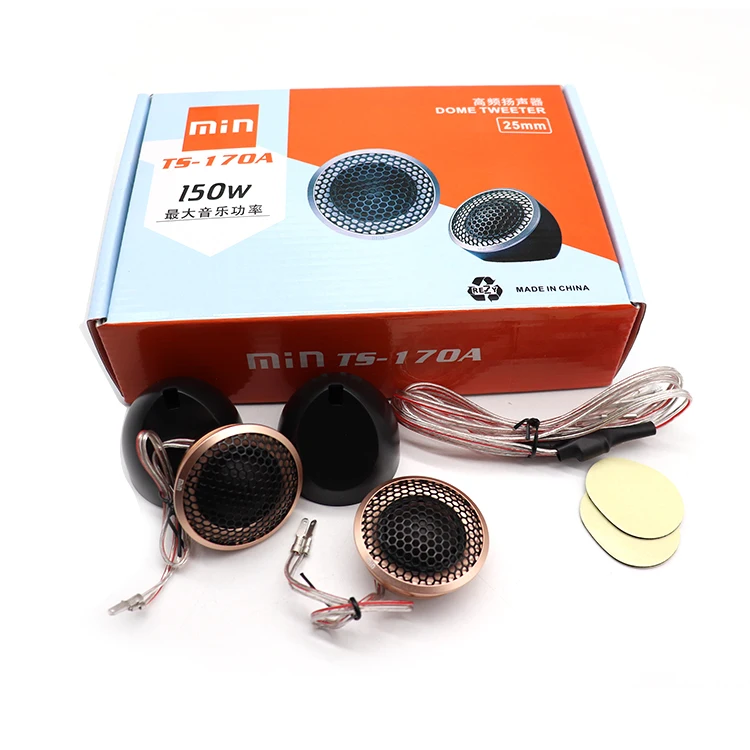 Car Audio Aluminum Alloy Tweeter Speaker Dome Super Tweeters Horn 150W 25mm Dome Tweeter