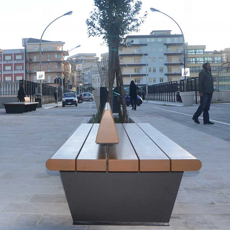 Park benches heavy duty seat large garden furniture outdoor wood bench for public street