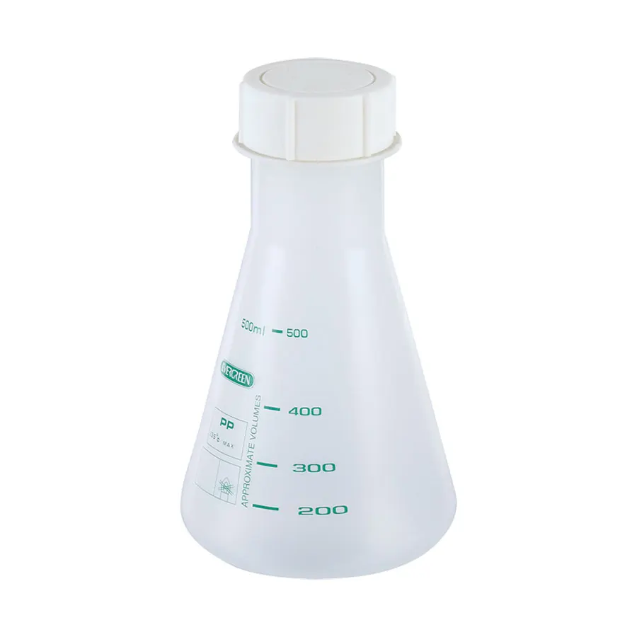 50ml 100ml 150ml  250m  500ml 1000ml Graduated Plastic Conical Flasks With Screw Cap