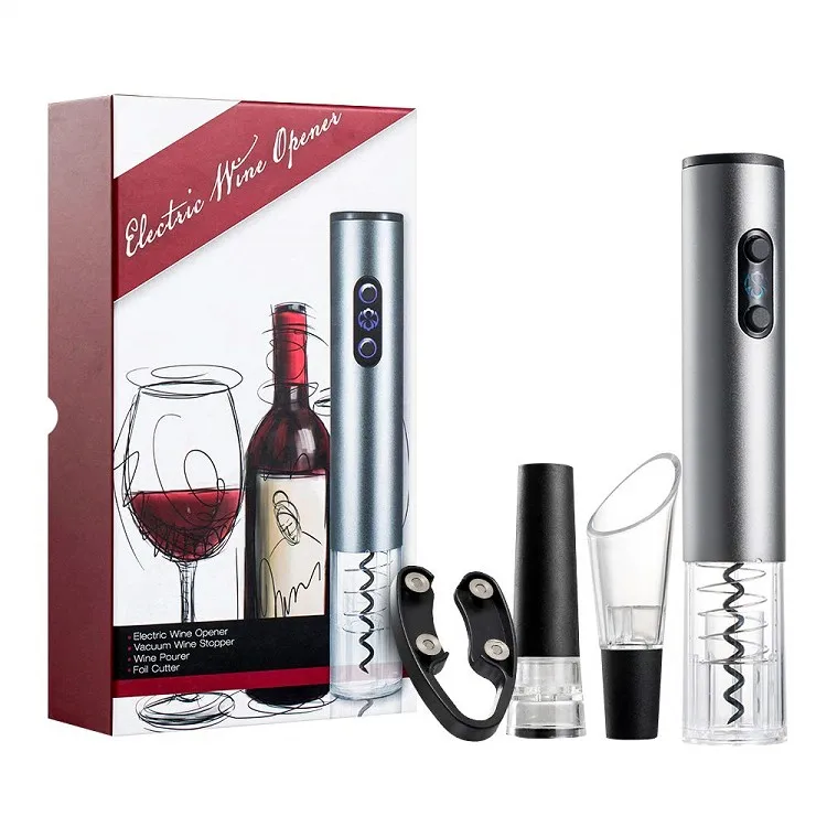 Custom electric wine opener with a series accessories gift set in gift box