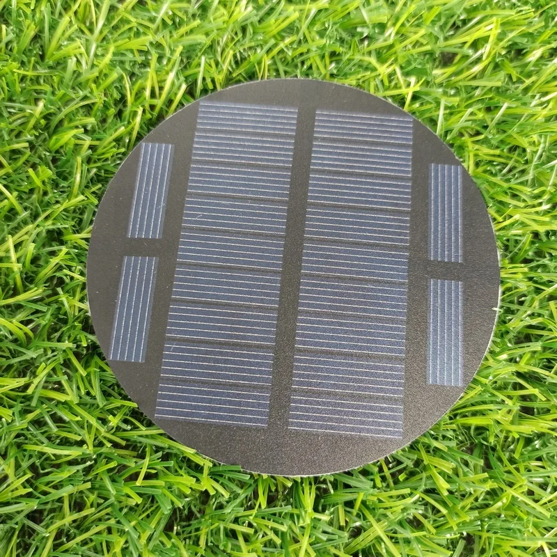 Stock Solar Panel From China Shenzhen Small Mini 0.7w 5.5v Round Shape Circle PV Polycrystalline Silicon Solar Modules Dia 90mm
