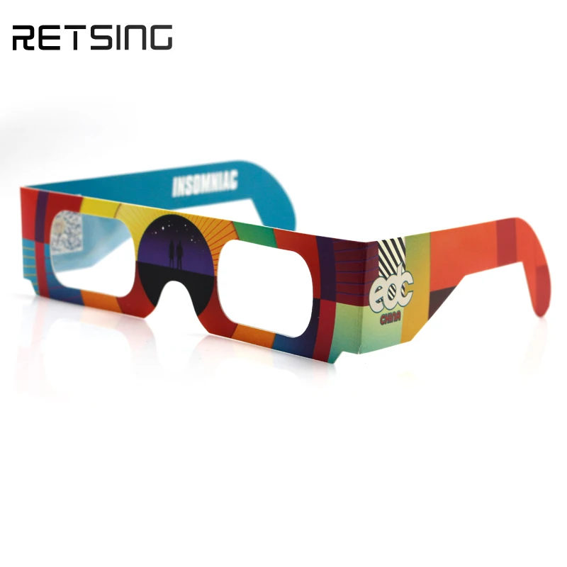
Paper Cardboard 3D Chromadepth Glasses with Custom Printing 