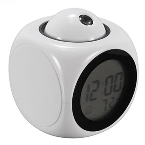 LCD Projected alarm clock despertador digital led projection table clock Talking Voice Prompt Thermometer Snooze