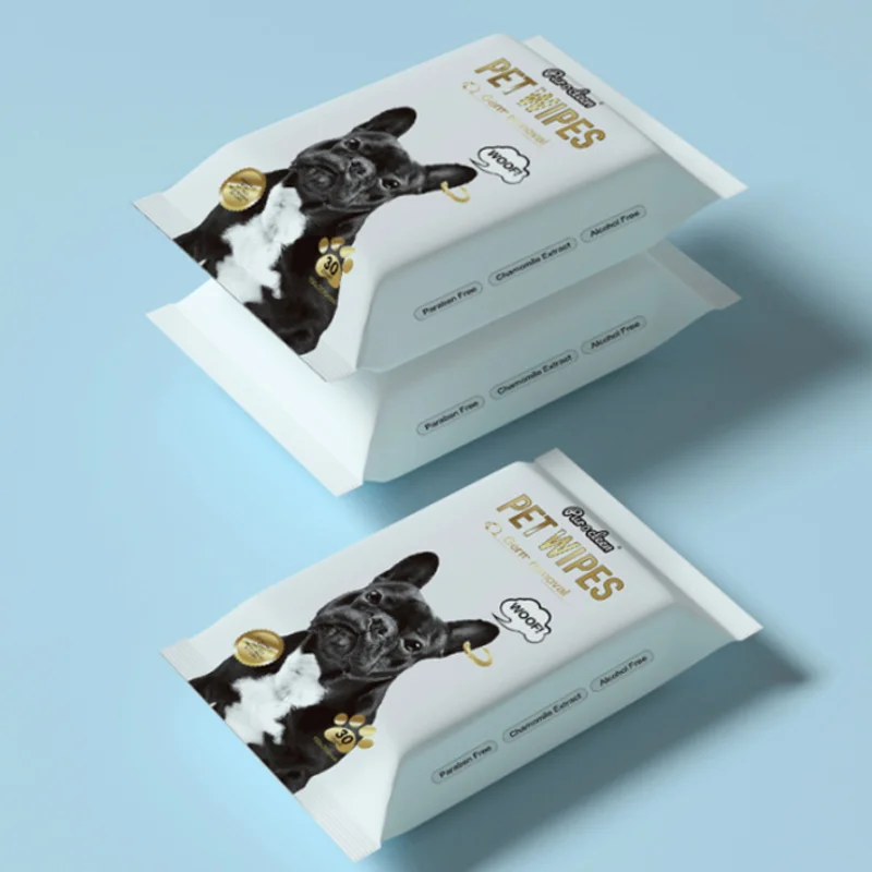 2023 Compostable Thick Biodegradable Bamboo Pet Wipes Organic Cleaning Body Custom Cat Dog Wipes Private Label Manufacturer