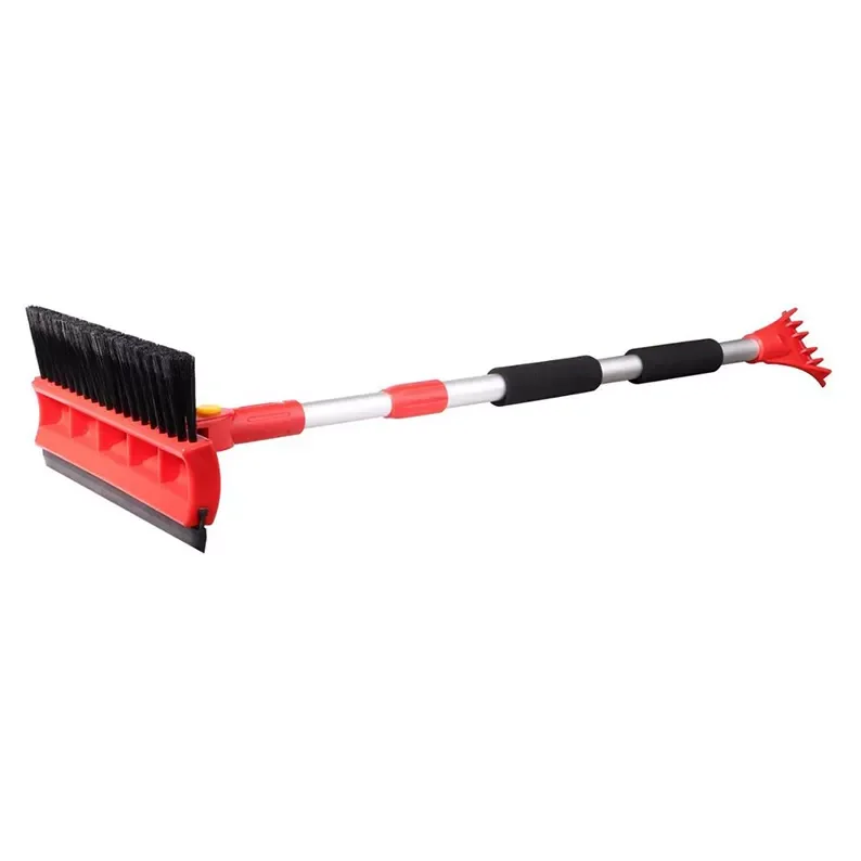 Customized Outdoor Retractable Snow Brush Ice Shovel Foam Handle Double Head Snow Removal Ice Cleaning Brush