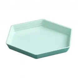 Hexagon Party Dessert Snacks Melon Seeds Wheat Straw Thicken Tray Fruit Plate Dishes Lunch Box