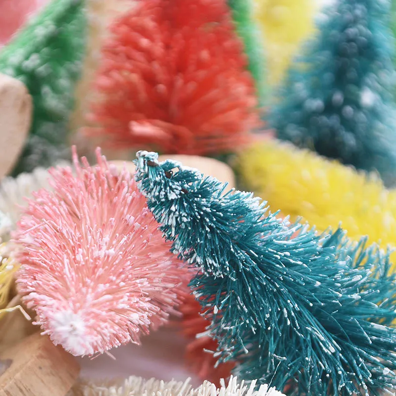 Multi-size Mini Small Christmas Tree Fake Pine Trees DIY Xmas Photo Prop For Christmas Party Table Decoration New Year Decor