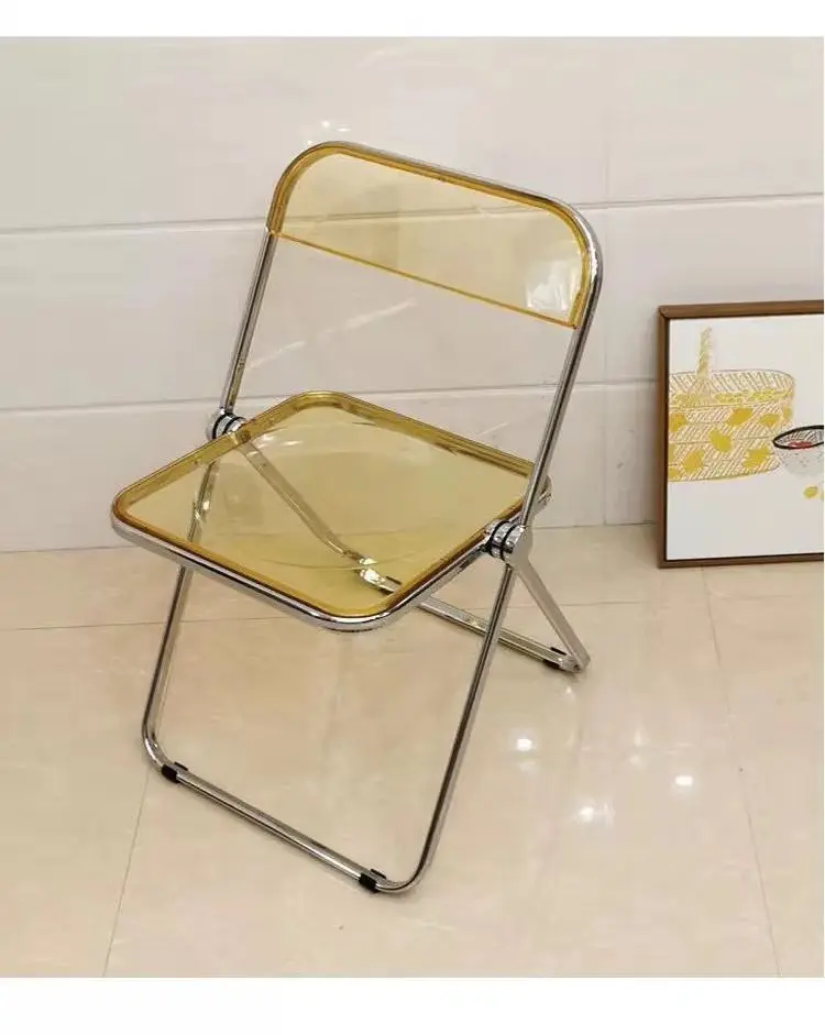 
Hot sales transparent PC plastic dining folding chair 