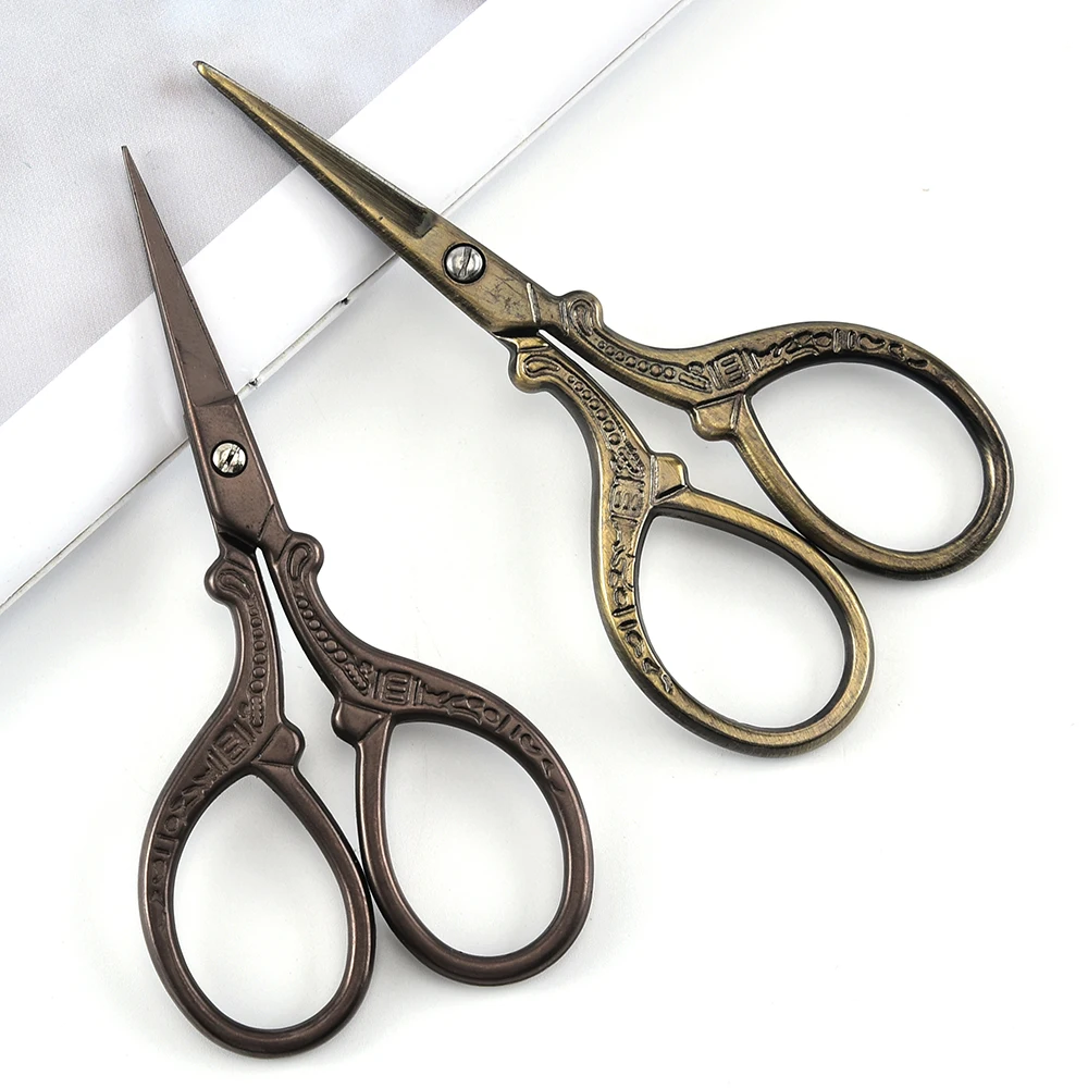 Stainless Steel Scissors Retro Crane Shape Stork Embroidery Sewing Tools Measures Craft Shears CrossStitch Scissors
