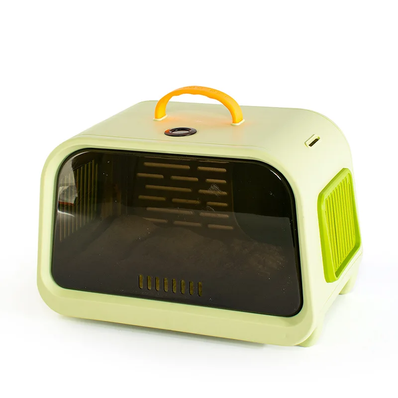 New Design PP Plastic portable soft pet carrier dog cat travel bag transparent Big Space Box with Thermometer
