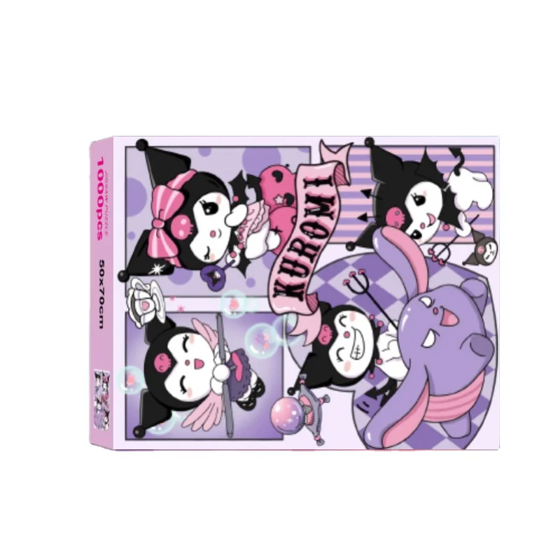 (Оптовая Продажа) Высококачественный аниме мультяшный Kuromi Melody KT бумажный пазл для детей играющих