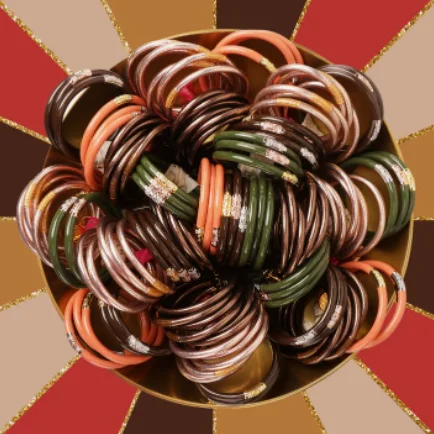 monk kumlai mantra buddhist colorful bless jelly gold leaf bangles bangle bracelet bracelets