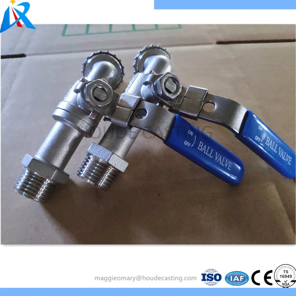 
manufacturer provided PED CE approved with test cert. acc. to EN 12266`stainless steel bibcock ball valve for plumbing 